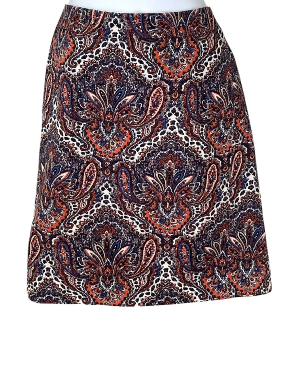 J. Crew pencil skirt in cute paisley print, size 6.